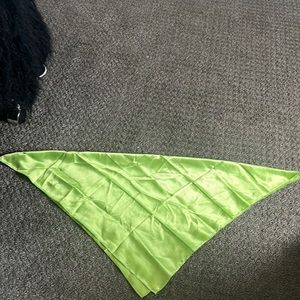 Silk neon green scarf
